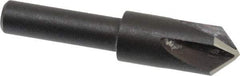 Cleveland - 3/8" Head Diam, 1/4" Shank Diam, 4 Flute 90° High Speed Steel Countersink - Oxide Finish, 1-21/32" OAL, Single End, Straight Shank, Right Hand Cut - Industrial Tool & Supply