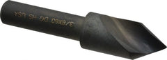 Cleveland - 3/8" Head Diam, 1/4" Shank Diam, 1 Flute 60° High Speed Steel Countersink - Industrial Tool & Supply