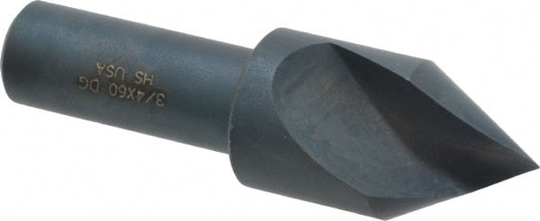 Cleveland - 3/4" Head Diam, 1/2" Shank Diam, 1 Flute 60° High Speed Steel Countersink - Industrial Tool & Supply