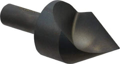 Cleveland - 1-1/4" Head Diam, 1/2" Shank Diam, 1 Flute 60° High Speed Steel Countersink - Oxide Finish, 2-3/4" OAL, Single End, Straight Shank, Right Hand Cut - Industrial Tool & Supply