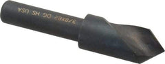 Cleveland - 3/8" Head Diam, 1/4" Shank Diam, 1 Flute 82° High Speed Steel Countersink - Oxide Finish, 1-21/32" OAL, Single End, Straight Shank, Right Hand Cut - Industrial Tool & Supply