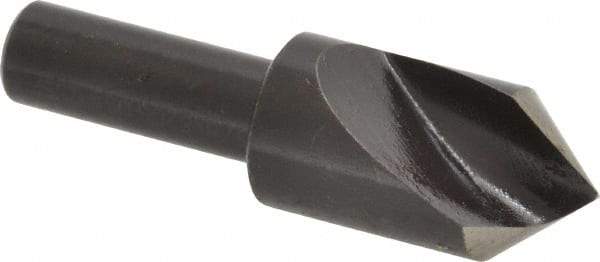 Cleveland - 5/8" Head Diam, 3/8" Shank Diam, 1 Flute 82° High Speed Steel Countersink - Oxide Finish, 2-3/32" OAL, Single End, Straight Shank, Right Hand Cut - Industrial Tool & Supply