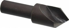 Cleveland - 3/4" Head Diam, 1/2" Shank Diam, 1 Flute 82° High Speed Steel Countersink - Oxide Finish, 2-5/8" OAL, Single End, Straight Shank, Right Hand Cut - Industrial Tool & Supply
