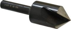 Cleveland - 1-1/4" Head Diam, 1/2" Shank Diam, 1 Flute 90° High Speed Steel Countersink - Oxide Finish, 2-3/4" OAL, Single End, Straight Shank, Right Hand Cut - Industrial Tool & Supply