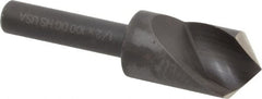 Cleveland - 1/2" Head Diam, 1/4" Shank Diam, 1 Flute 100° High Speed Steel Countersink - Industrial Tool & Supply