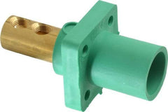 Leviton - 3R NEMA Rated, 600 Volt, 400 Amp, 1/0 to 4/0 AWG, Male, Double Set Screw, Panel Receptacle - 4-1/2 Inch Long, Green - Industrial Tool & Supply