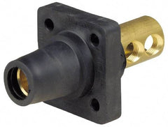 Leviton - 3R NEMA Rated, 600 Volt, 400 Amp, 1/0 to 4/0 AWG, Female, Double Set Screw, Panel Receptacle - 4-1/2 Inch Long, Red - Industrial Tool & Supply