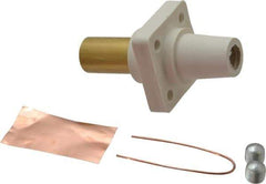 Leviton - 3R NEMA Rated, 600 Volt, 400 Amp, 1/0 to 4/0 AWG, Female, Double Set Screw, Panel Receptacle - 4-1/2 Inch Long, White - Industrial Tool & Supply