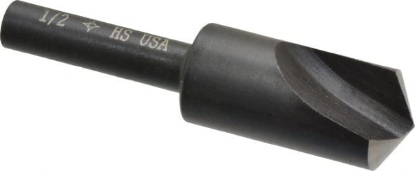 Cleveland - 1/2" Head Diam, 1/4" Shank Diam, 1 Flute 120° High Speed Steel Countersink - Industrial Tool & Supply