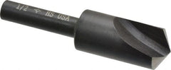 Cleveland - 1/2" Head Diam, 1/4" Shank Diam, 1 Flute 120° High Speed Steel Countersink - Industrial Tool & Supply