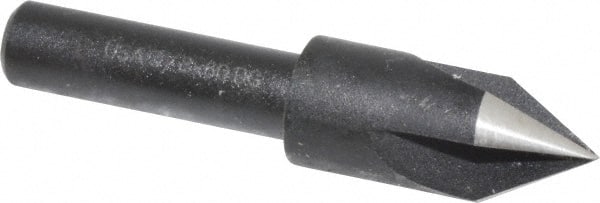 Cleveland - 3/8" Head Diam, 1/4" Shank Diam, 3 Flute 60° High Speed Steel Countersink - Industrial Tool & Supply