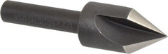 Cleveland - 1/2" Head Diam, 1/4" Shank Diam, 3 Flute 60° High Speed Steel Countersink - Industrial Tool & Supply