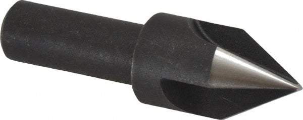 Cleveland - 3/4" Head Diam, 1/2" Shank Diam, 3 Flute 60° High Speed Steel Countersink - Oxide Finish, 2-5/8" OAL, Single End, Straight Shank, Right Hand Cut - Industrial Tool & Supply