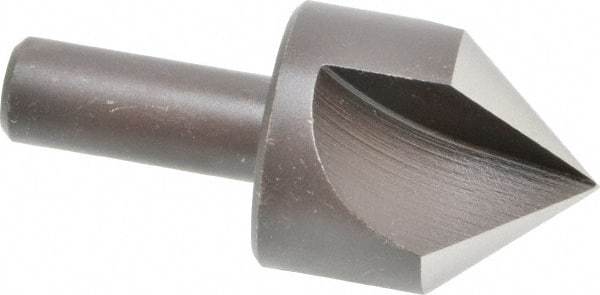 Cleveland - 1-1/4" Head Diam, 1/2" Shank Diam, 3 Flute 82° High Speed Steel Countersink - Oxide Finish, 2-3/4" OAL, Single End, Straight Shank, Right Hand Cut - Industrial Tool & Supply