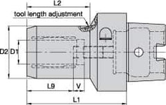 Kennametal - HSK63C Taper Shank, 16mm Hole Diam, Hydraulic Tool Holder/Chuck - 37.6mm Nose Diam, 80mm Projection, 39mm Clamp Depth, 15,000 RPM, Through Coolant - Exact Industrial Supply