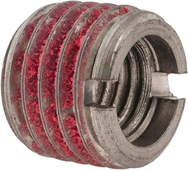 E-Z LOK - M14x2.00 Internal, 7/8-9 External, Metric Coarse, 11/16" Insert Length, Standard Wall Thread Locking Inserts - Stainless Steel, Bright Finish, Grade 303, Use Tool 500-7 - Industrial Tool & Supply