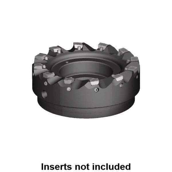 Kennametal - 14 Inserts, 200mm Cut Diam, 60mm Arbor Diam, 1mm Max Depth of Cut, Indexable Square-Shoulder Face Mill - 0/90° Lead Angle, 63mm High, MDHX 1004.. Insert Compatibility, Series Fix-Perfect - Industrial Tool & Supply