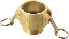 EVER-TITE Coupling Products - 2" Brass Cam & Groove Suction & Discharge Hose Female Coupler Male NPT Thread - Part B, 2" Thread, 350 Max psi - Industrial Tool & Supply