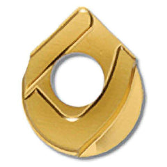 Iscar - HBFD.75 QF Grade IC908 Carbide Milling Insert - TiAlN Finish, 0.183" Thick, 3/4" Inscribed Circle, 3/8" Corner Radius - Industrial Tool & Supply