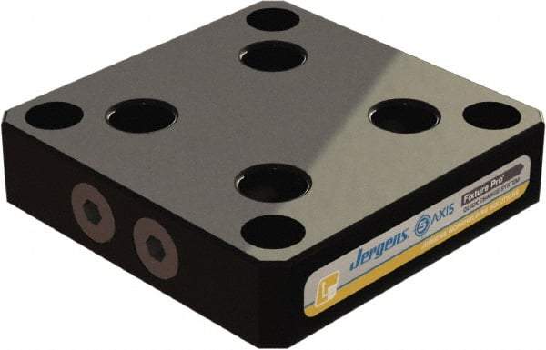 Jergens - 130mm Long x 130mm Wide x 30mm High Aluminum Fixture Plate - 30mm Plate Thickness - Industrial Tool & Supply