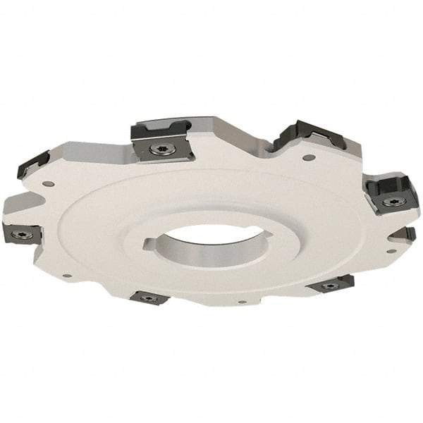 Iscar - Arbor Hole Connection, 0.157" Cutting Width, 36mm Depth of Cut, 125mm Cutter Diam, 32mm Hole Diam, 16 Tooth Indexable Slotting Cutter - SDN Toolholder, LNET Insert, Right Hand Cutting Direction - Industrial Tool & Supply