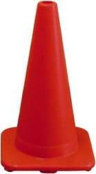 PRO-SAFE - 18" High, Orange Rigid Traffic Cone - 12" Base Width, 3 Lb, PVC - Industrial Tool & Supply