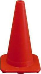 PRO-SAFE - 18" High, Orange Rigid Traffic Cone - 12" Base Width, 3 Lb, PVC - Industrial Tool & Supply