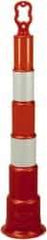 PRO-SAFE - 42" High x 8" Wide Reflective Trim Line Channelizer Post - High Density Polyethylene (HDPE), 4 Lbs, Orange - Industrial Tool & Supply