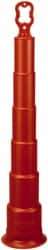 PRO-SAFE - 42" High x 8" Wide Trim Line Channelizer Post - High Density Polyethylene (HDPE), 4 Lbs, Orange - Industrial Tool & Supply