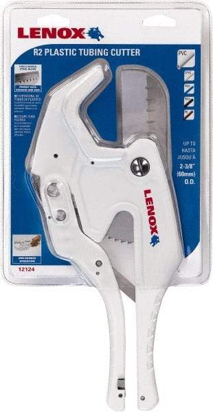 Lenox - 3/8" to 2" Pipe Capacity, Tube Cutter - Cuts Plastic, Rubber, PVC, CPVC - Industrial Tool & Supply