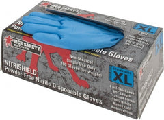 MCR Safety - Size XL, 4 mil, Industrial Grade, Powder Free Nitrile Disposable Gloves - Industrial Tool & Supply