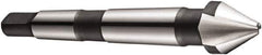 DORMER - 3 Flute 60° High Speed Steel Countersink - Bright Finish, 106mm OAL, Single End, Morse Taper Shank, Right Hand Cut - Industrial Tool & Supply