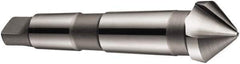 DORMER - 3 Flute 90° High Speed Steel Countersink - Bright Finish, 106mm OAL, Single End, Morse Taper Shank, Right Hand Cut - Industrial Tool & Supply