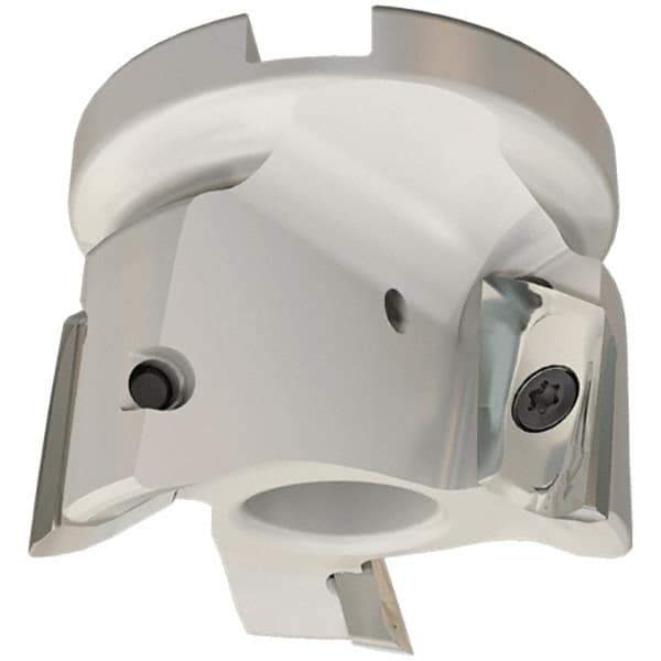 Iscar - 3 Inserts, 63mm Cut Diam, 27mm Arbor Diam, 20.5mm Max Depth of Cut, Indexable Square-Shoulder Face Mill - 0/90° Lead Angle, 50mm High, HM90 APCR 2206.. Insert Compatibility, Through Coolant, Series Helialu - Industrial Tool & Supply