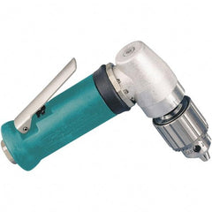 Dynabrade - 1/4" Keyed Chuck - Right Angle Handle, 20,000 RPM, 0.4 hp, 90 psi - Industrial Tool & Supply