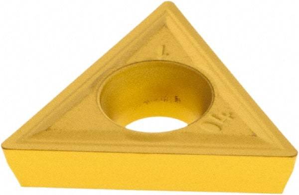 Iscar - TPMT321 Grade IC9150 Carbide Turning Insert - TiCN/Al2O3/TiN Finish, 60° Triangle, 3/8" Inscr Circle, 1/8" Thick, 1/64" Corner Radius - Industrial Tool & Supply