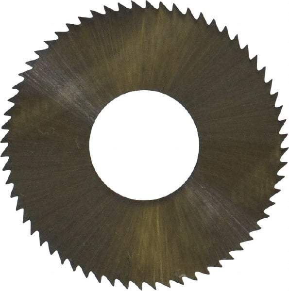 Controx - 1" Diam x 0.014" Blade Thickness x 3/8" Arbor Hole Diam, 64 Tooth Slitting and Slotting Saw - Arbor Connection, Right Hand, Uncoated, High Speed Steel, Concave Ground - Industrial Tool & Supply