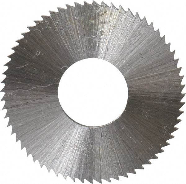 Controx - 1" Diam x 0.04" Blade Thickness x 3/8" Arbor Hole Diam, 64 Tooth Slitting and Slotting Saw - Arbor Connection, Right Hand, Uncoated, Cobalt, Concave Ground, Contains Keyway - Industrial Tool & Supply