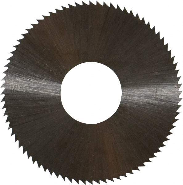 Controx - 1-1/2" Diam x 0.014" Blade Thickness x 1/2" Arbor Hole Diam, 80 Tooth Slitting and Slotting Saw - Arbor Connection, Right Hand, Uncoated, High Speed Steel, Concave Ground - Industrial Tool & Supply