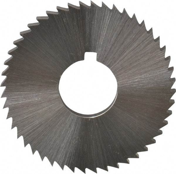 Controx - 1-1/2" Diam x 1/8" Blade Thickness x 1/2" Arbor Hole Diam, 48 Tooth Slitting and Slotting Saw - Arbor Connection, Right Hand, Uncoated, Cobalt, Concave Ground, Contains Keyway - Industrial Tool & Supply