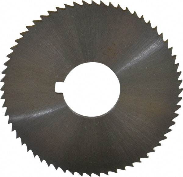 Controx - 2" Diam x 0.0781" Blade Thickness x 5/8" Arbor Hole Diam, 64 Tooth Slitting and Slotting Saw - Arbor Connection, Right Hand, Uncoated, Cobalt, Concave Ground, Contains Keyway - Industrial Tool & Supply