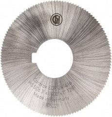 Controx - 3" Diam x 0.04" Blade Thickness x 1" Arbor Hole Diam, 128 Tooth Slitting and Slotting Saw - Arbor Connection, Right Hand, Uncoated, Cobalt, Concave Ground, Contains Keyway - Industrial Tool & Supply
