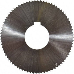 Controx - 3" Diam x 1/16" Blade Thickness x 1" Arbor Hole Diam, 80 Tooth Slitting and Slotting Saw - Arbor Connection, Right Hand, Uncoated, Cobalt, Concave Ground, Contains Keyway - Industrial Tool & Supply