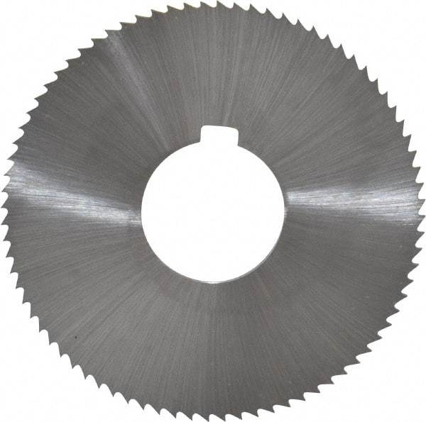 Controx - 3" Diam x 0.0781" Blade Thickness x 1" Arbor Hole Diam, 80 Tooth Slitting and Slotting Saw - Arbor Connection, Right Hand, Uncoated, Cobalt, Concave Ground, Contains Keyway - Industrial Tool & Supply