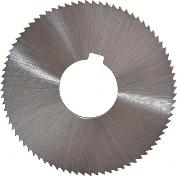 Controx - 3" Diam x 1/8" Blade Thickness x 1" Arbor Hole Diam, 80 Tooth Slitting and Slotting Saw - Arbor Connection, Right Hand, Uncoated, Cobalt, Concave Ground, Contains Keyway - Industrial Tool & Supply