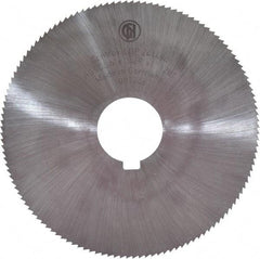 Controx - 4" Diam x 0.0469" Blade Thickness x 1" Arbor Hole Diam, 128 Tooth Slitting and Slotting Saw - Arbor Connection, Right Hand, Uncoated, Cobalt, Concave Ground, Contains Keyway - Industrial Tool & Supply