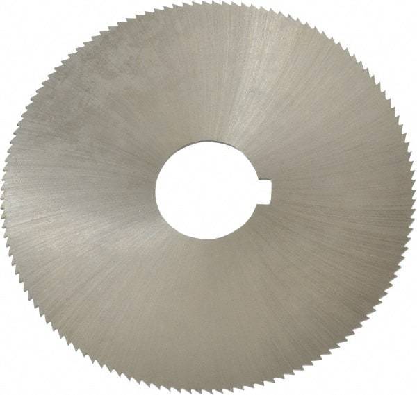 Controx - 4" Diam x 1/16" Blade Thickness x 1" Arbor Hole Diam, 128 Tooth Slitting and Slotting Saw - Arbor Connection, Right Hand, Uncoated, Cobalt, Concave Ground, Contains Keyway - Industrial Tool & Supply