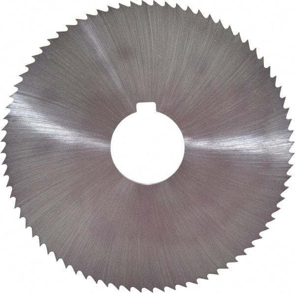 Controx - 4" Diam x 0.0781" Blade Thickness x 1" Arbor Hole Diam, 80 Tooth Slitting and Slotting Saw - Arbor Connection, Right Hand, Uncoated, Cobalt, Concave Ground, Contains Keyway - Industrial Tool & Supply