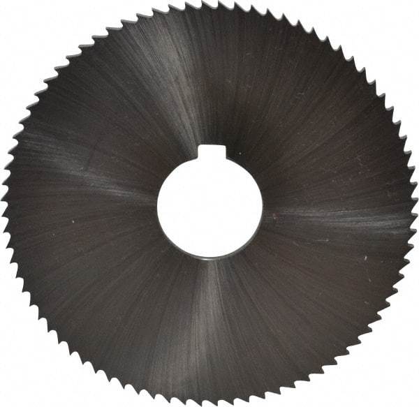 Controx - 4" Diam x 1/8" Blade Thickness x 1" Arbor Hole Diam, 80 Tooth Slitting and Slotting Saw - Arbor Connection, Right Hand, Uncoated, Cobalt, Concave Ground, Contains Keyway - Industrial Tool & Supply