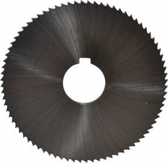 Controx - 4" Diam x 1/8" Blade Thickness x 1" Arbor Hole Diam, 80 Tooth Slitting and Slotting Saw - Arbor Connection, Right Hand, Uncoated, Cobalt, Concave Ground, Contains Keyway - Industrial Tool & Supply